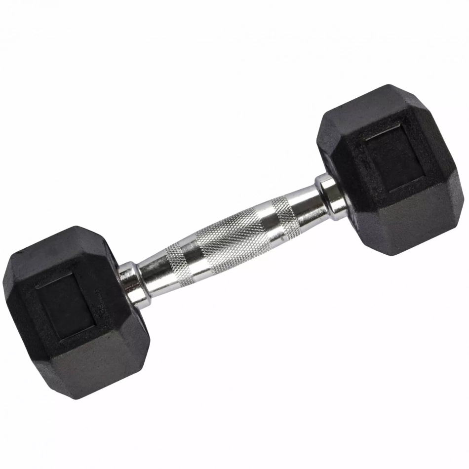 Hatszögletű gumírozott kézisúlyzó 2kg demo